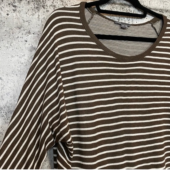 Vince // Striped Dolman Sleeve Top - Picture 4 of 7